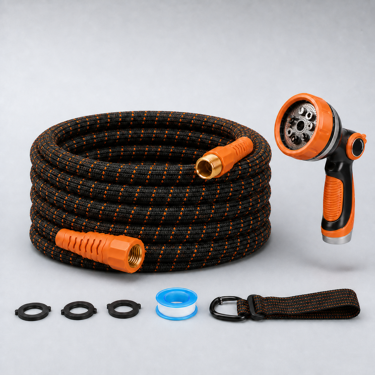 Durable Expandable Garden Hose with Reinforced Woven Cover